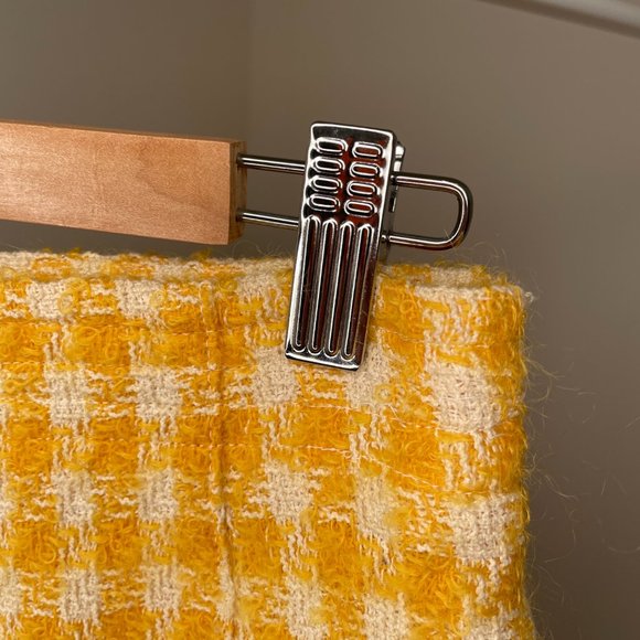 Vintage 60s Courreges Wool Checkerboard Mini Skirt - Picture 3 of 4